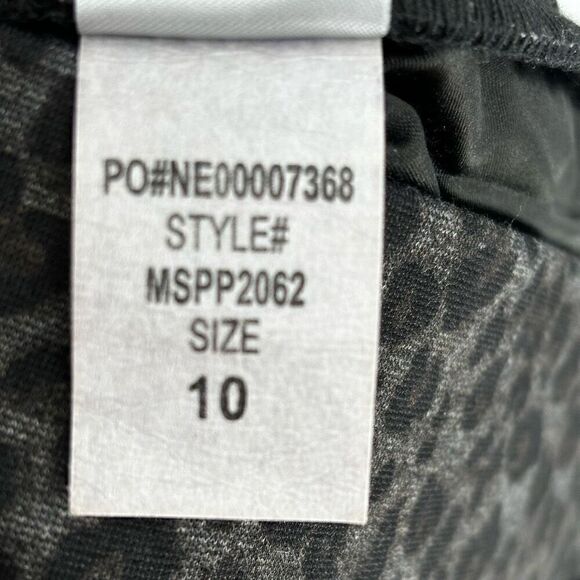 NYDJ Lift Tuck Technology Jodie Ponte Knit Animal Print Legging Pants Size 10 - Picture 8 of 11